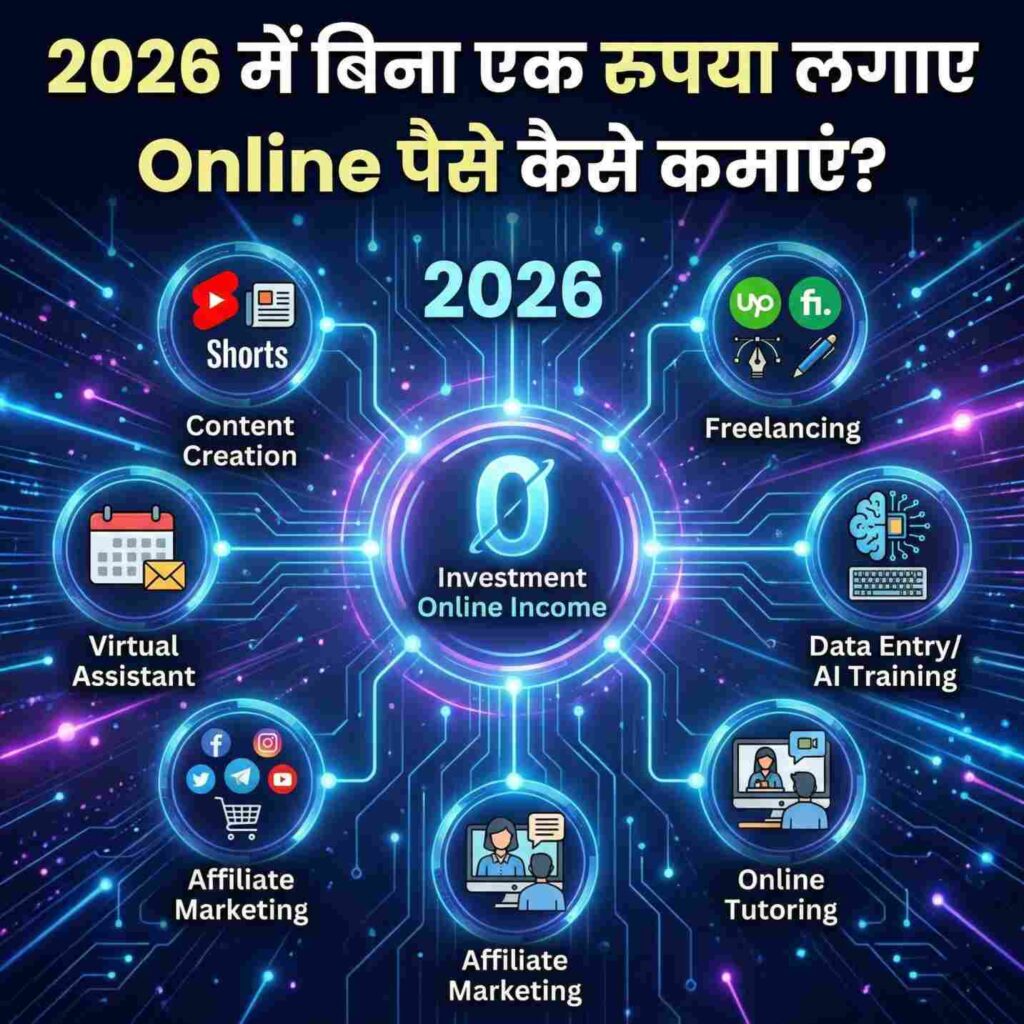 2026 में बिना एक रुपया लगाए Online पैसे कैसे कमाएं?