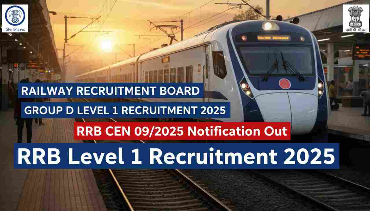 RRB Group D (Level 1) Recruitment 2025 – 22,195 Posts Apply Online for CEN 09/2025